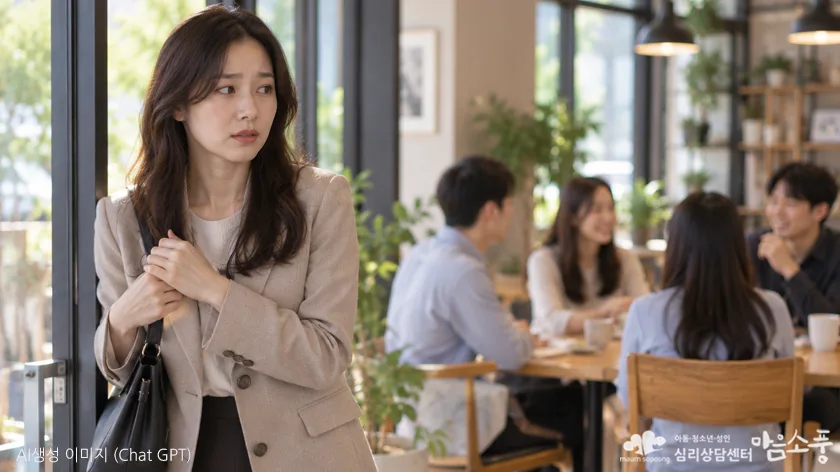 상태불안 - 처음 가는 모임에 들어가기 직전